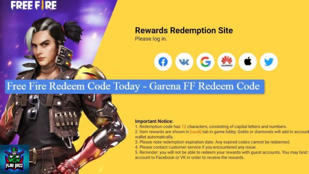 Free Fire Redeem Codes For 5 August 2023